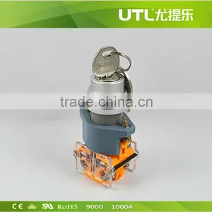 UTL Turn Button Switch With Key Dia22mm Self-Reset Self-Locking thumbnail-2