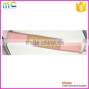 New Fashion Colorful Body Back Bamboo Linen Cotton Long Bath Belt With Hand Shank thumbnail-4