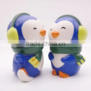 Custom Funny Christmas Penguin Ceramic Salt and Pepper Shaker thumbnail-2