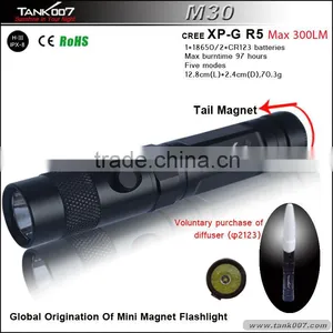 Mini Led Portable Flashlight With Magnet One 18650li-ion Battery M30 thumbnail-1
