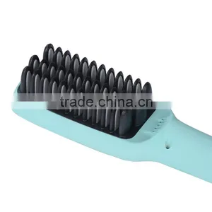 Rubber Coating PTC Heating Gorgeous Anion Hair Straightener Hair Straightener Brush thumbnail-5