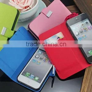 Wallytech Hot Selling Wallet Case for Iphone 5C 5S thumbnail-1