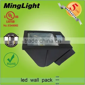 DLC UL CUL 40w 60w 80w Led Wall Pack Light /80w Wallpack Light 277vac thumbnail-3