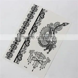 Martial Arts Fans Black Water Transfer Temporary Bridal Lace White Sexy Durable Tattoo Sticker thumbnail-4