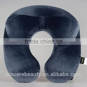 U-shape White Goose Down Portable Inflatable Travel Pillow thumbnail-1