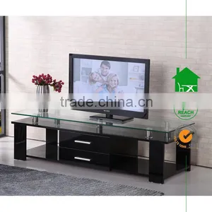 TV-2311 Hot Design Wooden TV Stands With Glass Top thumbnail-1