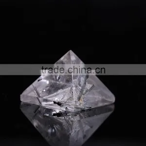 Hot Sale 100% Natural Transparent Pure Pyramid Quartz Crystal Clear Pyramid thumbnail-3