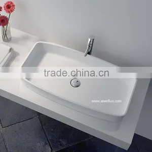 Modern Acrylic Solid Surface Wall Hung Wash Basin,Solid Stone Resin Wash Basin thumbnail-3