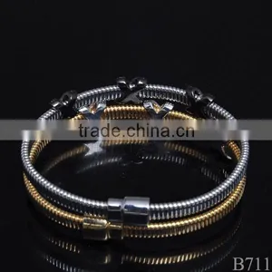 New Gold Magnetic Bracelet With Ruby Stone for Party thumbnail-6