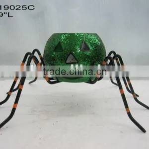 Metal Halloween Glitter Spider Candle Holder for Halloween Decoration thumbnail-1