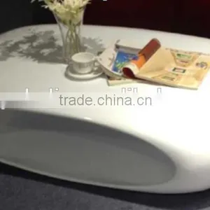 Fiberglass Coffee Table White thumbnail-2