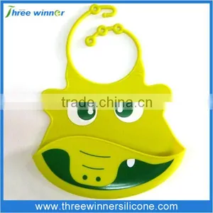 Eco-friendly Custom Cartoon Baby Bib Silicone Baby Bib thumbnail-2