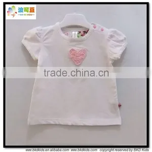 BKD White Newborn Baby Heart Shape T-shirt thumbnail-1