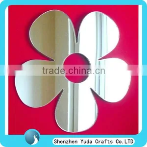 Flower Shaped Acrylic Mirror Sticker, Wall Decoration Mirror Sticker thumbnail-1