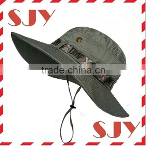 Outdoor Sportswear Fisherman Sun Hats Bucket Hat With Adjustable Pull String thumbnail-2