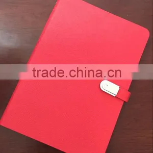 2017 PU Leather Planner Notebook With Power Bank thumbnail-4