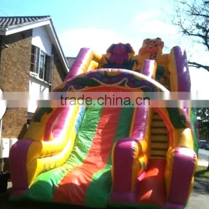 Inflatable Children Slide With Elephant & Snake & Giraffe Printing thumbnail-1
