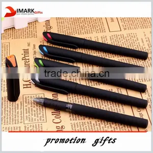 Factory Price Solid Color Promotional Plastic Logo Gel Ink Pen With Cap thumbnail-1