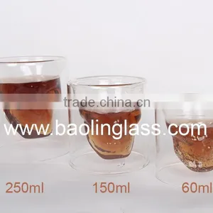 60ml 75ml 150ml 250ml Double Wall Crystal Shot Glass thumbnail-1