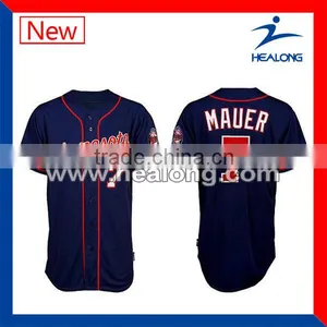 MOQ 10 Piece Plus Size Dye Sublimation Baseball Shirt thumbnail-1