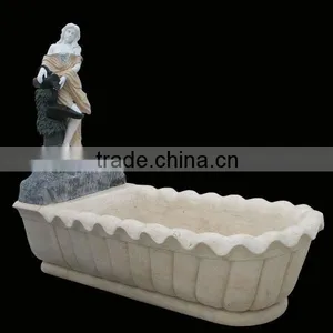 Outdoor Hand-carved Marble Bathtub thumbnail-1