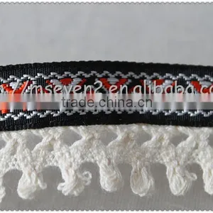 Hot Selling Elegant Jacquard Cotton Tassel Trim, Chemical Cord Trim With Jacquard Fringe for Clothes thumbnail-3