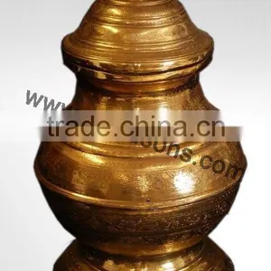 New Modern Decorative Urn for Sale | Brass Solid Urn for Sale | Blue Marble Made Urn | Brass Urn Manufactured Royal De Wajidsons thumbnail-6