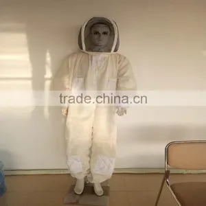 2017 Cotton Fancing Veil Bee Suits Honey Protection Jumpsuit ClothingsHigh Quality Ultra Breeze Ventilated Beekeeping Suits thumbnail-1