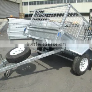 Hot Dipped Galvanised Fully Welded Box Trailer With 600mm Height Cage thumbnail-1