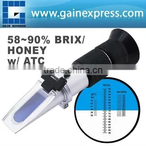 Portable Honey Refractometer Beekeeping Tester/ Bees 58-90% Brix / 38-43 Be' (Baume) / 12-27% Water Range thumbnail-1