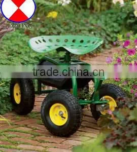 Garden Cart With Steel Seat,garden Tool Cart, Seat Cart, Moving Cart thumbnail-1