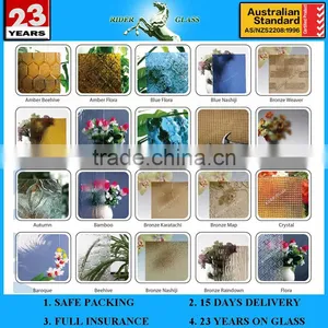 5mm Patterned/Rolled/Figured Glass(Aqualite; Grain; Net; Traingless; Irregular Squares; Hishicross) thumbnail-1