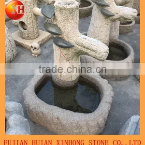 Dancing Stone Water Fountain With Tree thumbnail-1