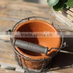 Handmade Wire Mesh Baskets for Plant Decorative Wire Basket thumbnail-1