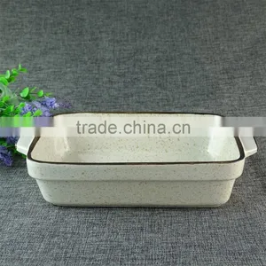 Stock Wholesale Eco-friendly Ceramic Oven Safe Dinner Plates for Baking thumbnail-1