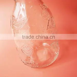 Lemonade Embossed Mango Juice Stemless Glass Tumbler Cup Drinking Set thumbnail-5