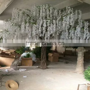 SJ201710044 China Manufacturer Fake Large White Pudding Flower Blossom Tree thumbnail-1