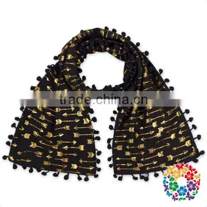 Kids Fashion Halloween Black Orange Pumpkin Warm Scarf thumbnail-3