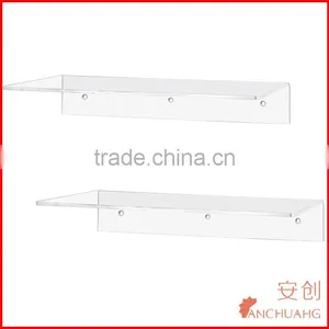Clear Acrylic Floating Shelf / Wall Mounted Display Organizer, Set of 2 thumbnail-2