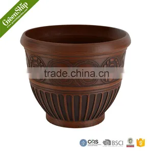 Round Coloful Indoor Large Tree Cheap Ceramic Wood Stone Garden Flower Pot thumbnail-3