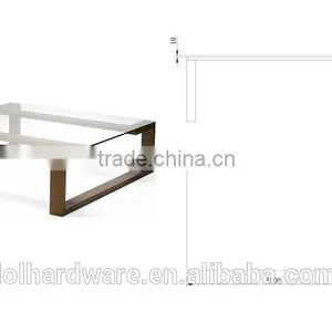 Bronze Stainless Steel Base Glass Coffee Table thumbnail-2