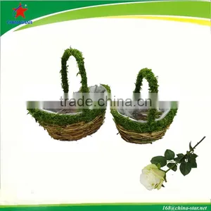 Degradable Moss Flower Basket Wholesale thumbnail-1