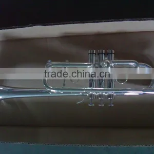 Silver Plated C Key Heavy Trumpet thumbnail-1
