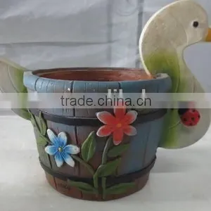 Colorful Garden Balcony Fiberglass Animal Shape Bonsai Pot thumbnail-2