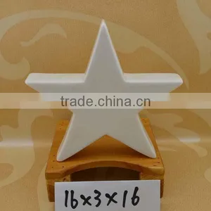 Factory Supply Ceramic Christmas Deco Star Figurine thumbnail-1