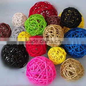 Colorful Rattan Ball/ Large Wicker Ball for Christmas Decoration. thumbnail-6