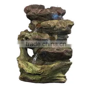 5-Step Rock Falls Tabletop Fountain With LED Lights thumbnail-2