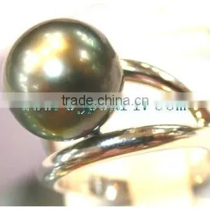Large Tahitian Pearl Ring thumbnail-4