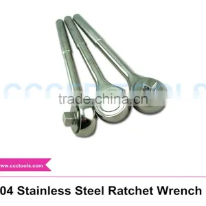 Non-magnetic 304 Stainless Steel Ratchet Wrench, SS Ratchet Spanner,Ratchet Handle Wrench thumbnail-1