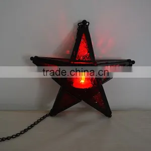 Star Glass Tea Light Candle Holder Rustick Hanging Lighting Lantern Wedding Birthday Party Decoration thumbnail-3